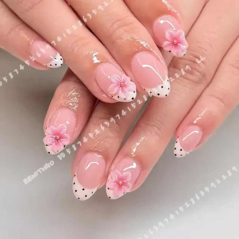 Nail Art Oval - 24 stuks korte ovale 3D gel