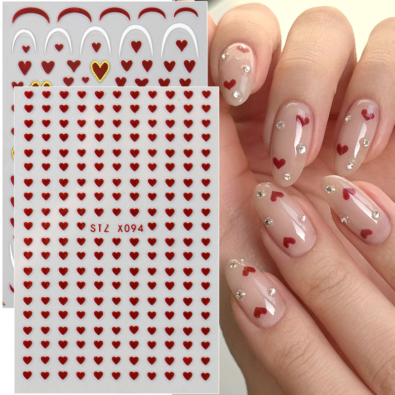 Nail Art Valentine - 2 stks Mini Liefde Hart Nail