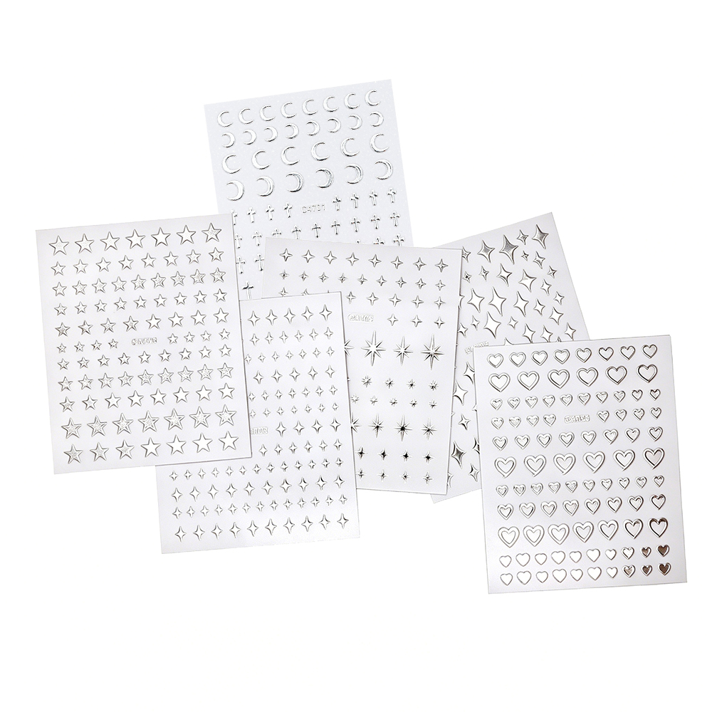 Nail Art Valentine - 12 Vellen Ster/Hart/Maan Nail Art Stickers