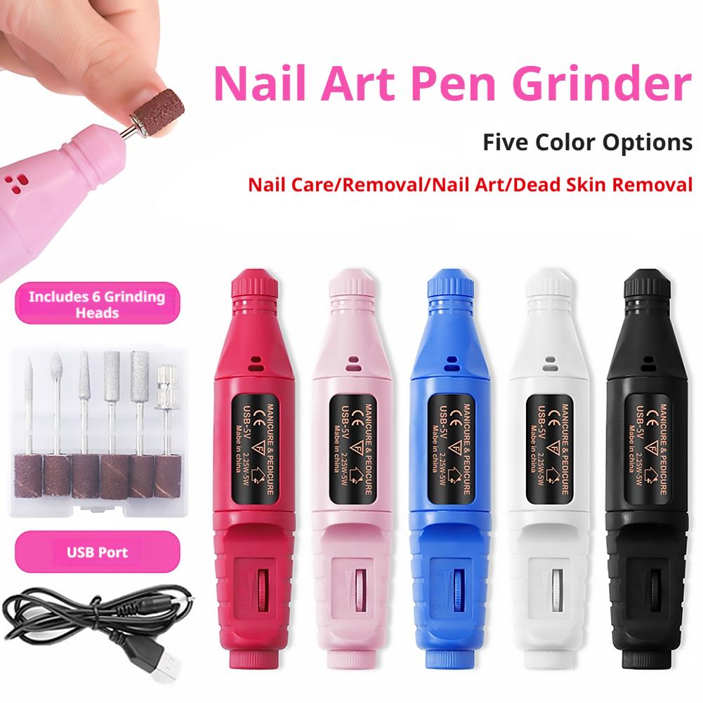 Nail Art Full Color - Draagbare elektrische nagelboorpen USB Mini E-File