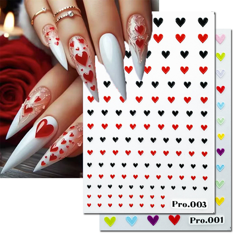 Nail Art Valentine - 5d Reliëf Nail Art Stickers Valentijnsdag