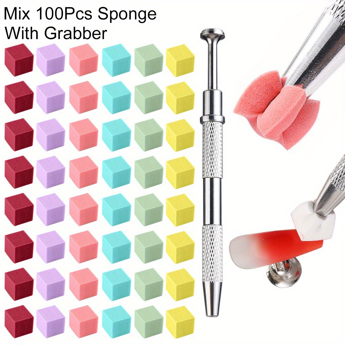 Nail Art Full Color - 1/50/100 Stuks Vierkante Nail Art Spons