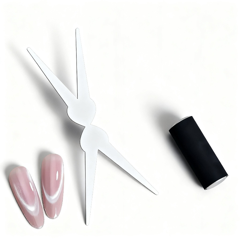 Nail Art Full Color - Dubbelzijdige nagelmagneten, Franse vorm, sterke 3D