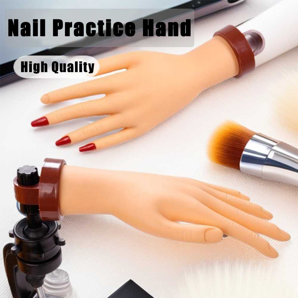 Nail Art Fake Nails - Flexibele siliconen nageloefening Hand nepnagels voor