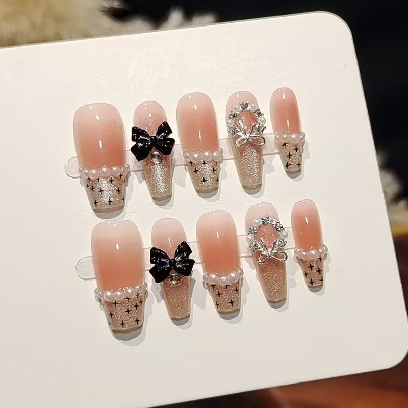 Nail Art Fake Nails - 10 stuks Franse zoete, coole, pittige,