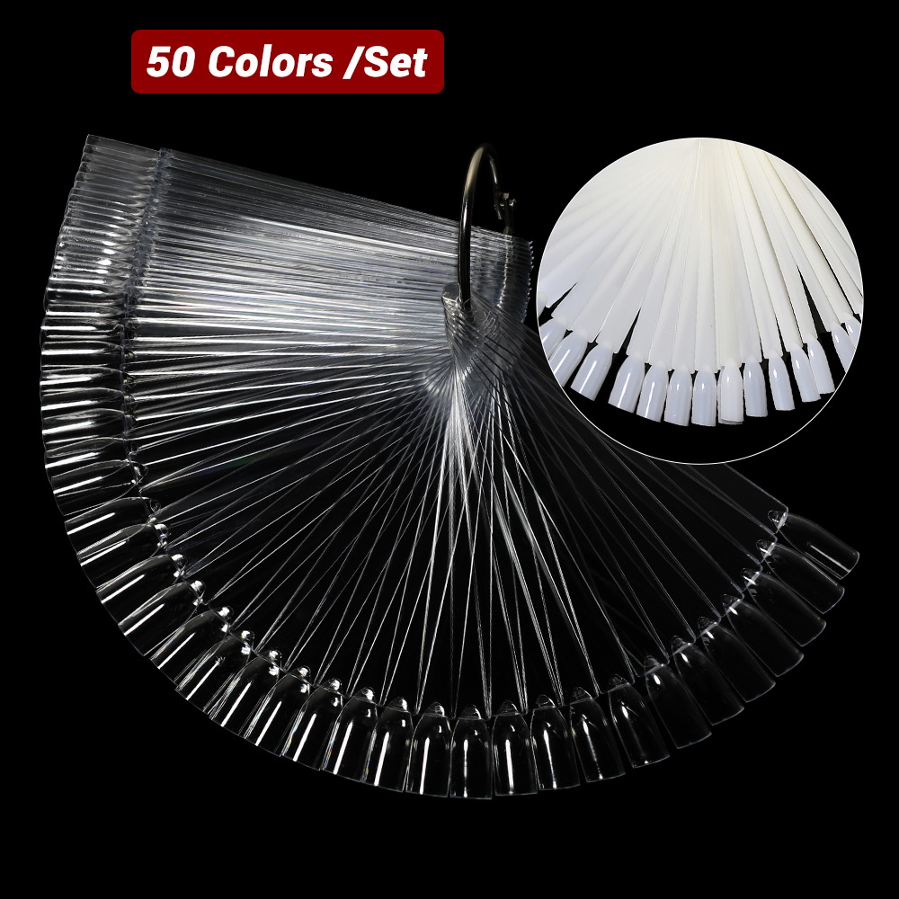 Nail Art Oval - 50 stuks valse nagel display sticks