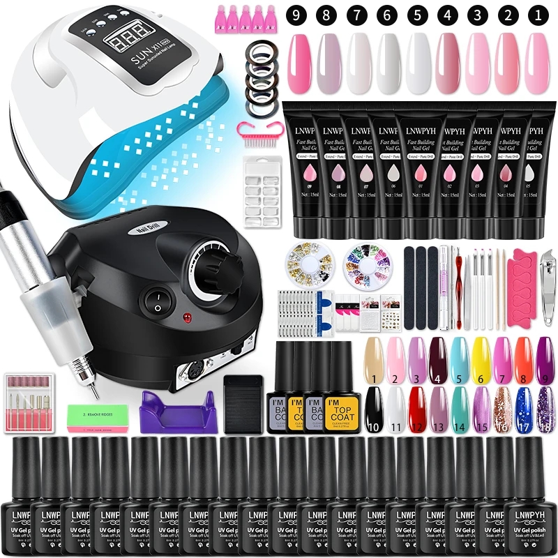 Polygel Nail Kit - Gel Nagellak Set Poly Nagelgel Kit