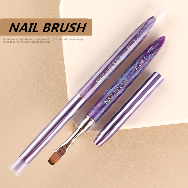 Nail Art Oval - 1PC Gel Brush Ovaal & Platte
