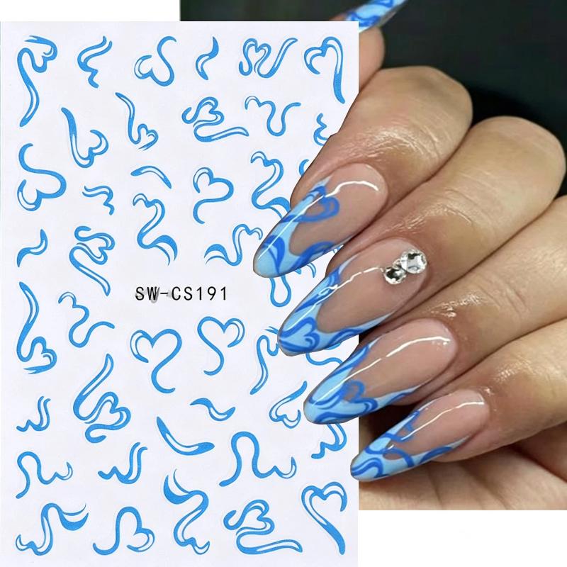 Nail Art Valentine - 2 vellen zoete nail art stickers