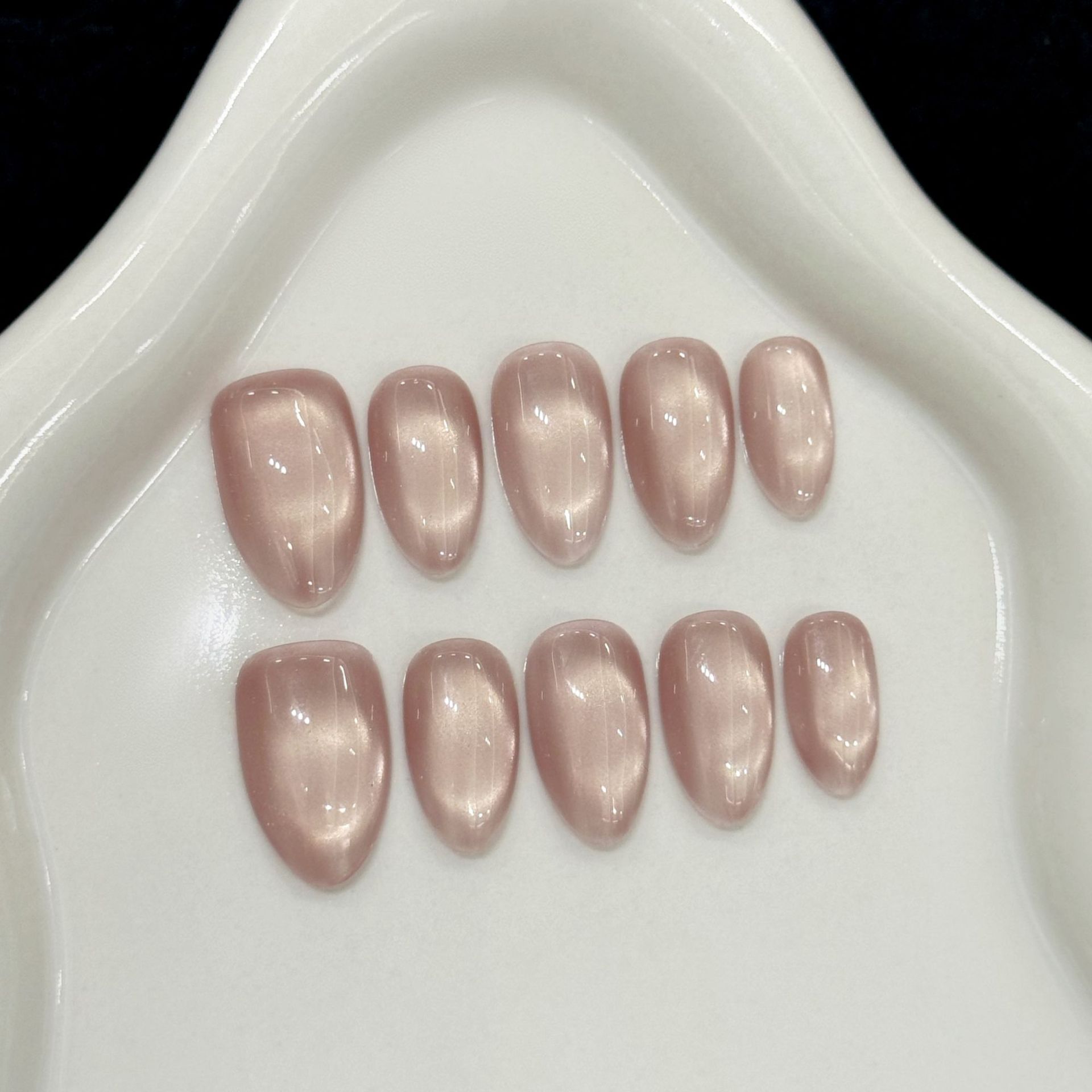 Nail Art Fake Nails - 10 stuks handgemaakte pers op nagels