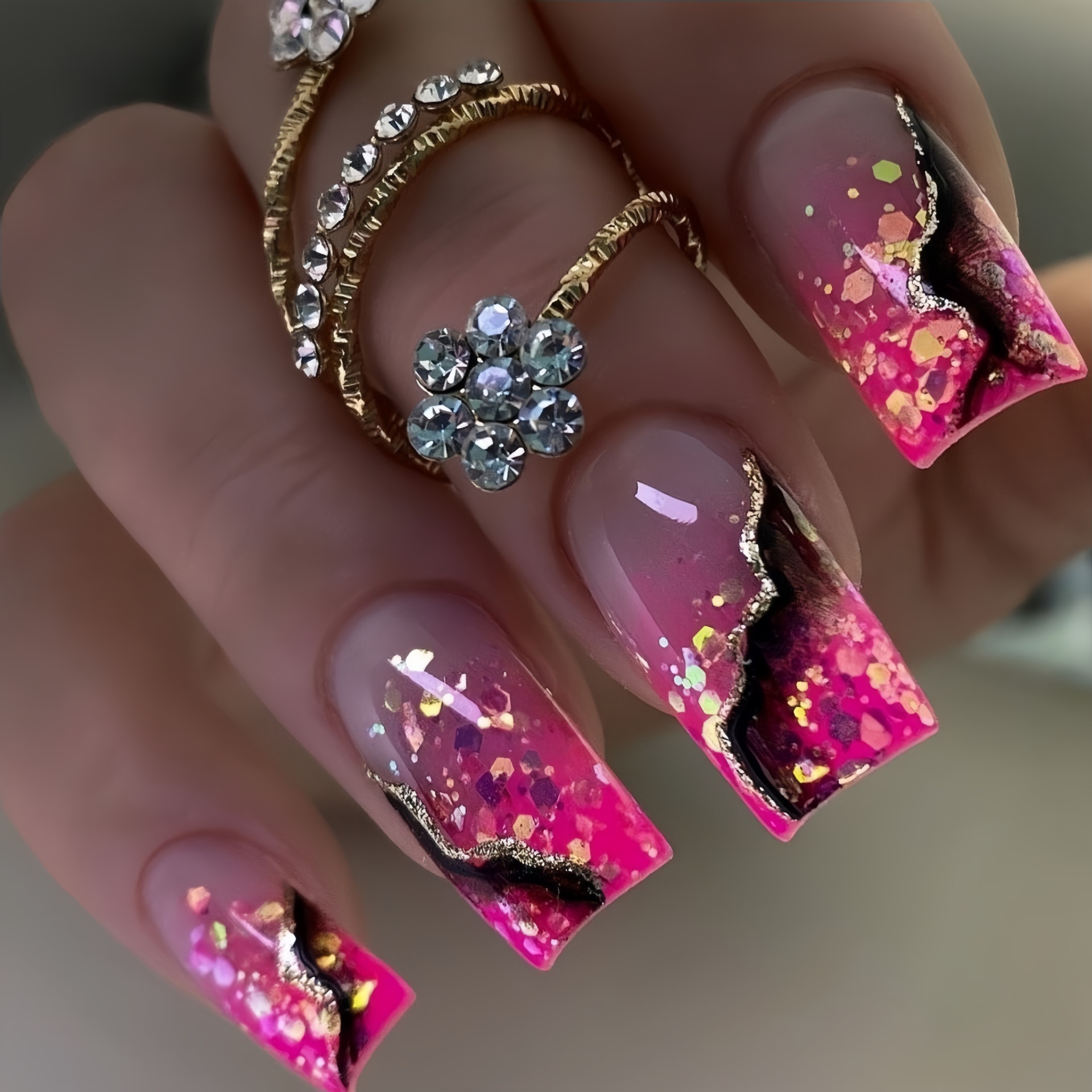 Nail Art Fake Nails - Medium nepnagels voor dames en meisjes,