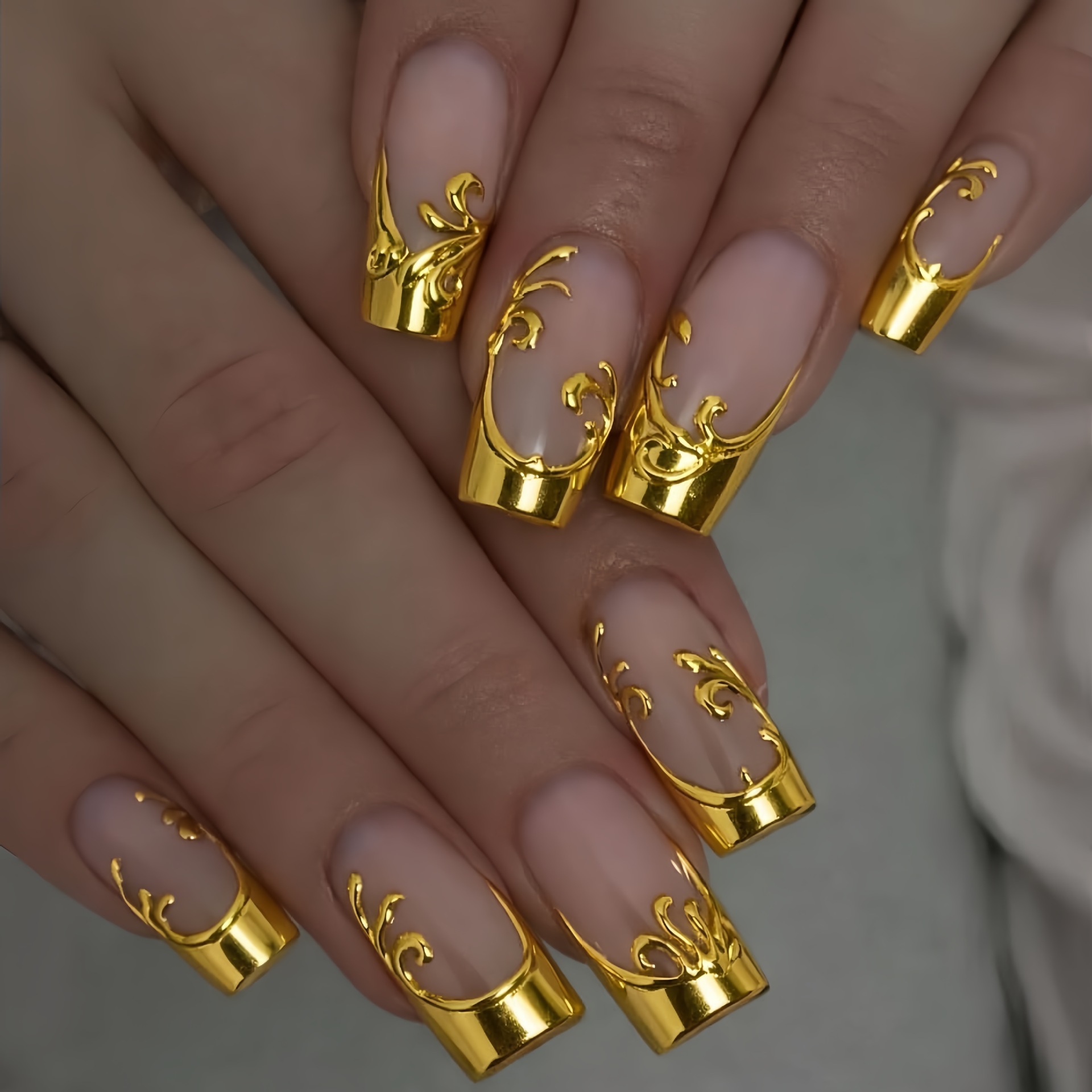 Nail Art Fake Nails - Middellange kunstnagels voor vrouwen, vierkante vorm,