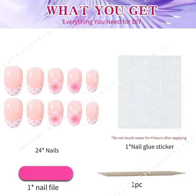 24 stuks korte ovale 3D gel na - Nail Art Oval recensie en prijs