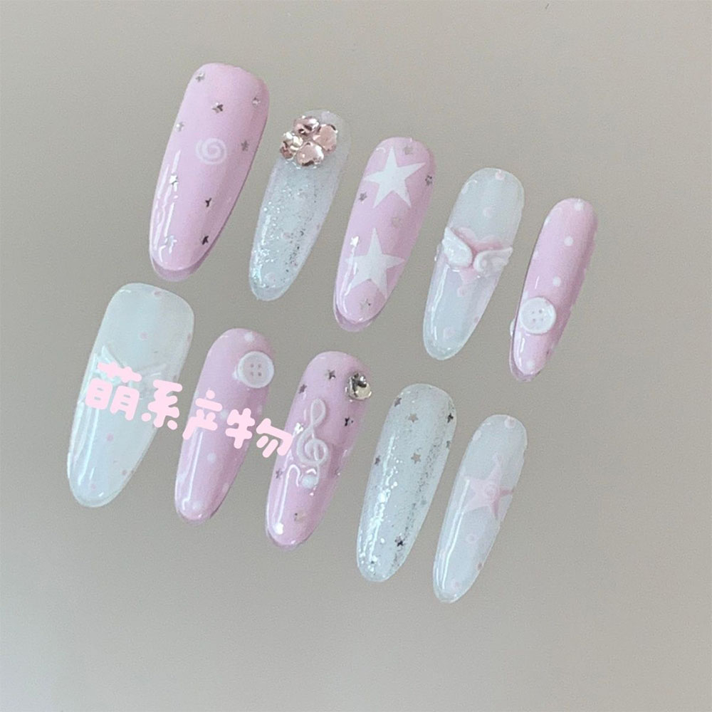 Koreaanse stijl polkadot sterr - Nail Art Oval recensie en prijs