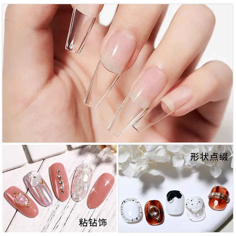 3 stks/set Solid Nail Tips Gel - Nail Art Full Color recensie en prijs
