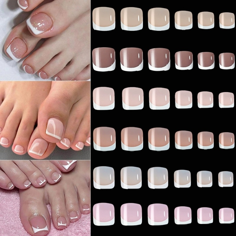 120 stuks vierkante Franse tip - Nail Art Fake Nails recensie en prijs