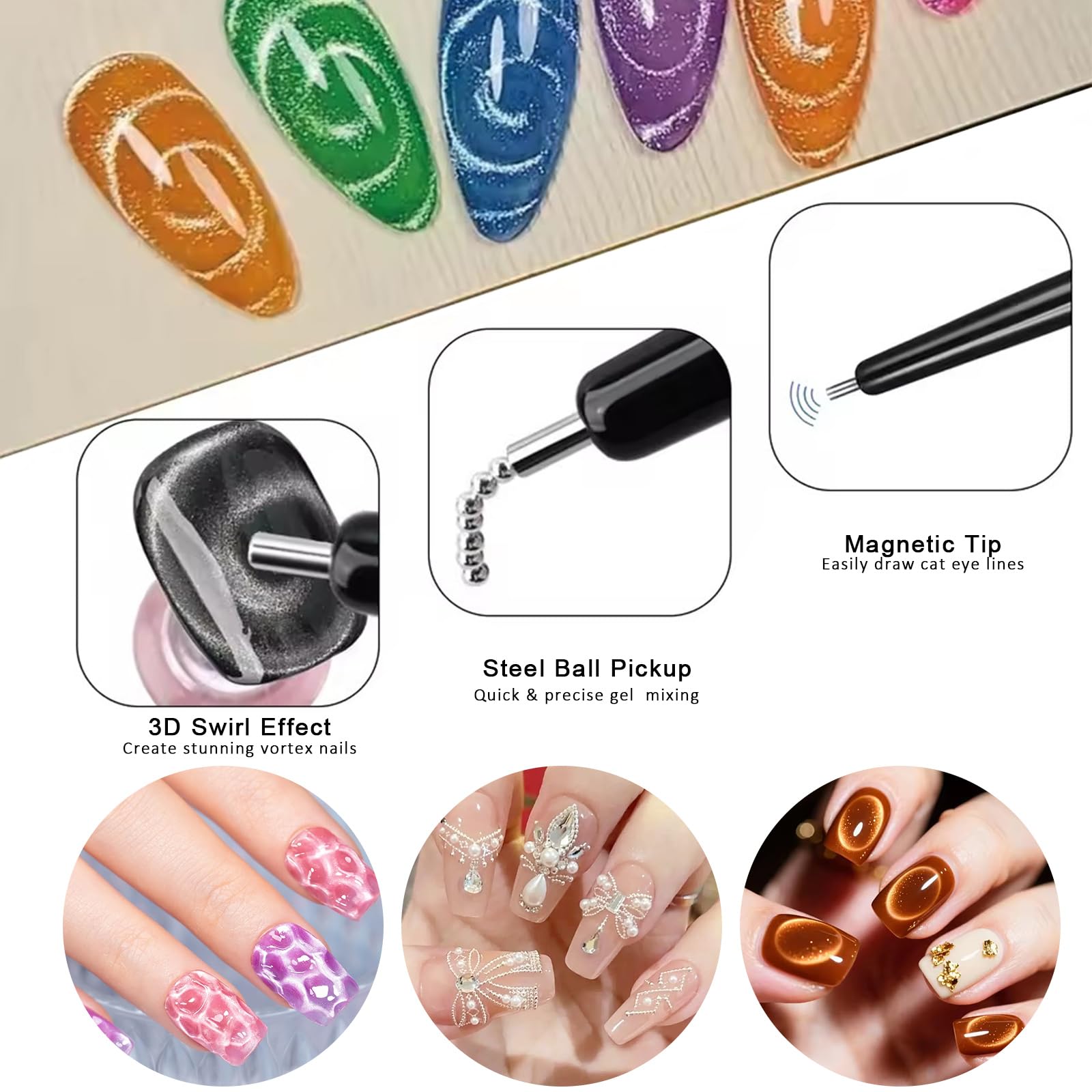 11-delige Cat Eye nagelkunst m - Nail Art Full Color recensie en prijs