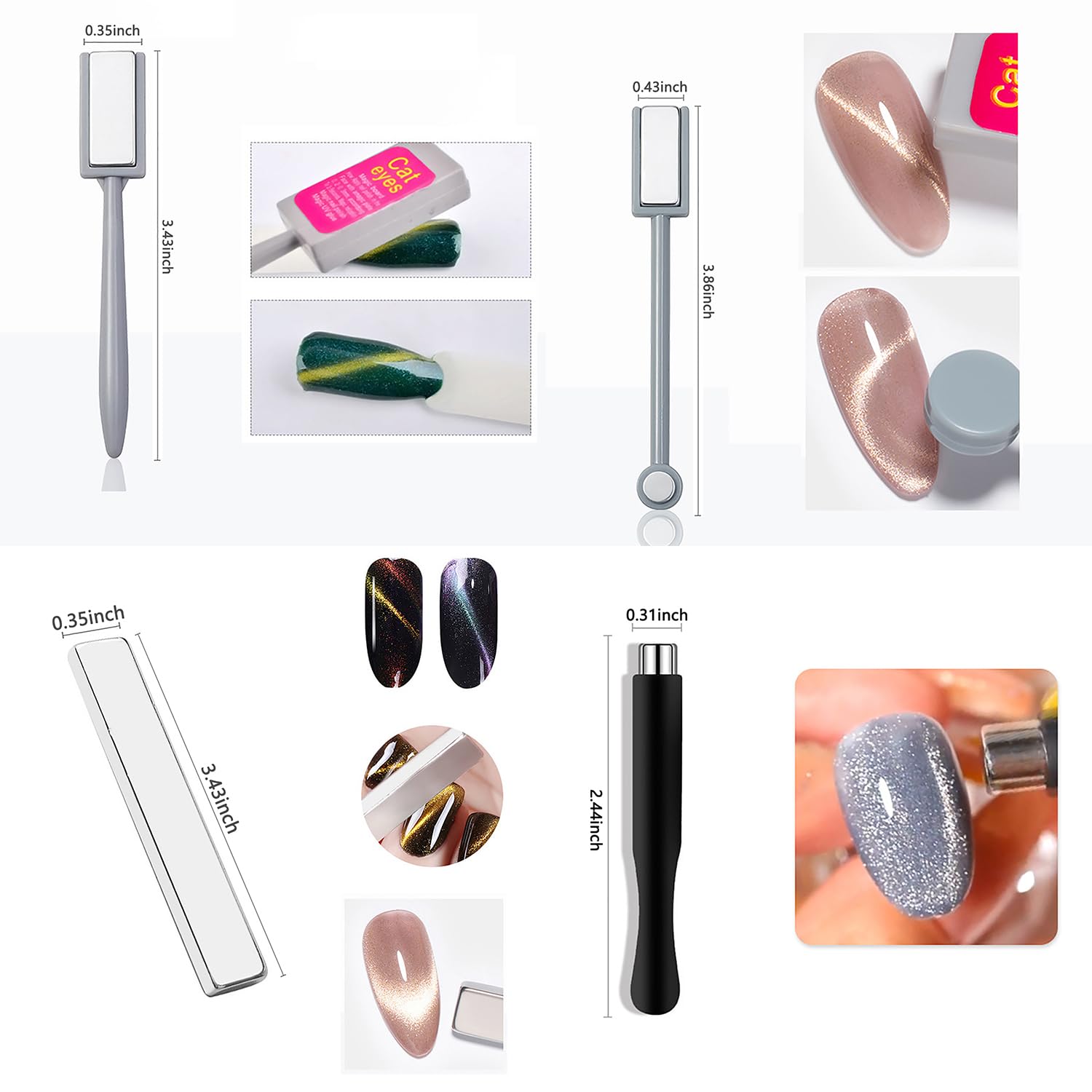 10 stuks Cat Eye magneetset na - Nail Art Full Color recensie en prijs