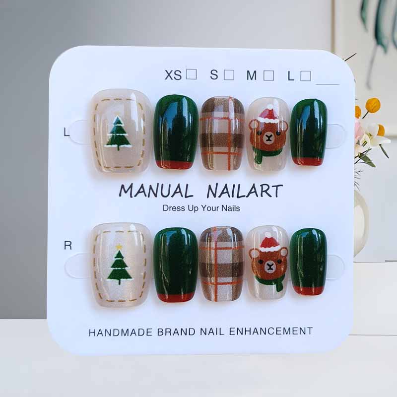 10 stuks kerst half handgemaak - Nail Art Fake Nails recensie en prijs