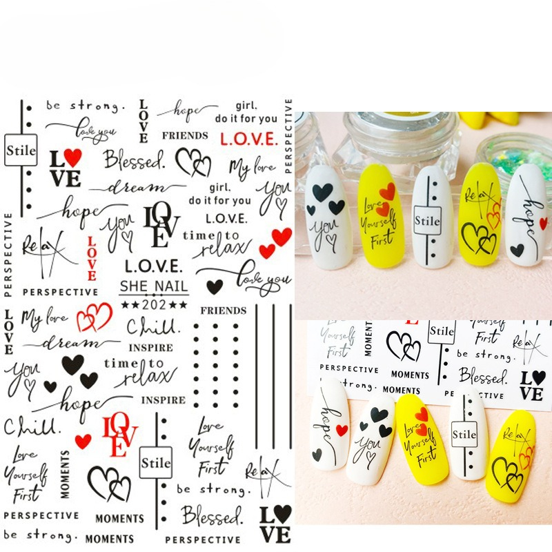 1 stuk Engelse alfabetletters  - Nail Art Valentine recensie en prijs