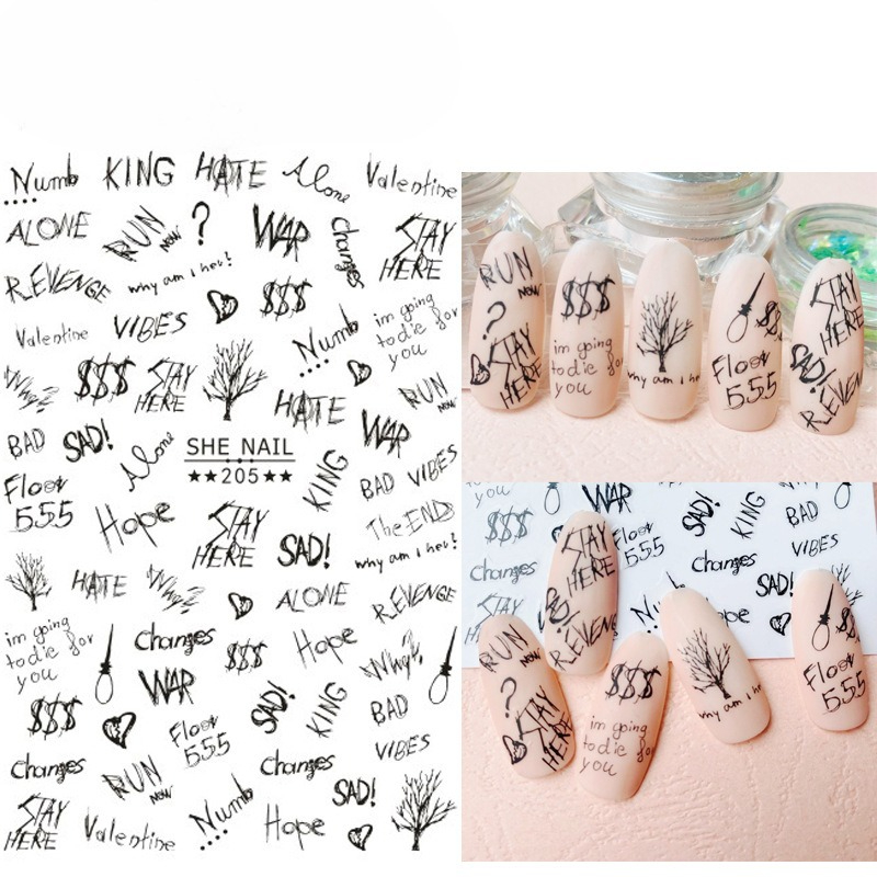 1 stuk Engelse alfabetletters  - Nail Art Valentine recensie en prijs
