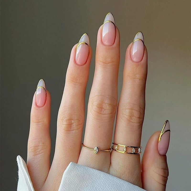 24-pack mintgroene Franse tip  - Nail Art Fake Nails recensie en prijs