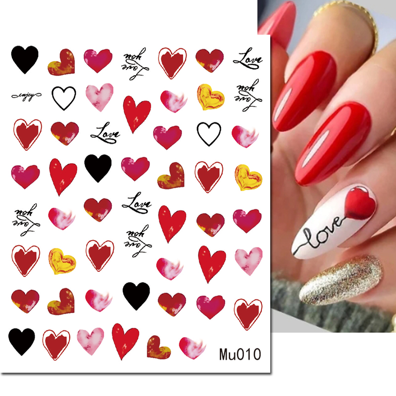 3d Nail Art Sliders Stickers V - Nail Art Valentine recensie en prijs
