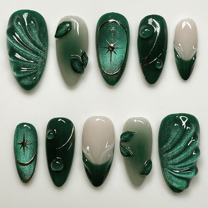 24 stuks groene Franse nepnage - Nail Art Oval recensie en prijs