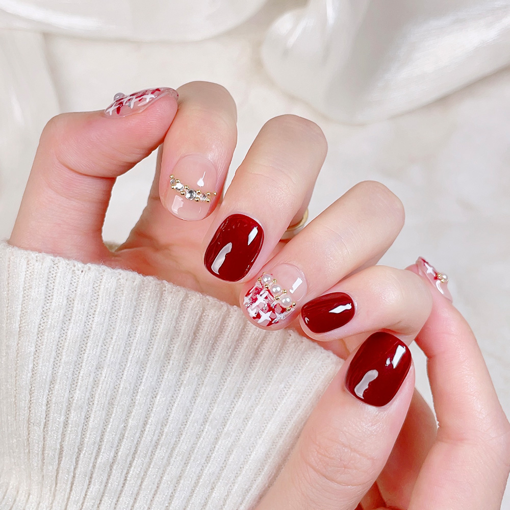 10 stuks korte vierkante ronde - Nail Art Fake Nails recensie en prijs