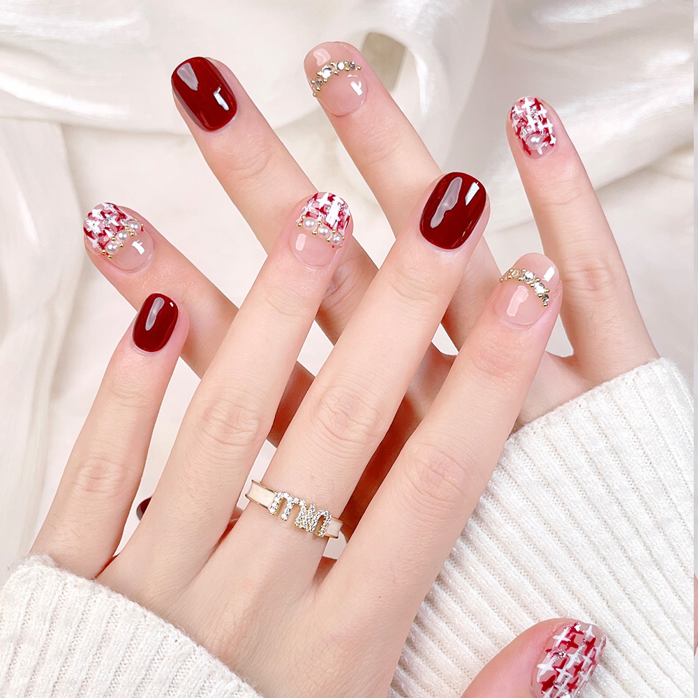 10 stuks korte vierkante ronde - Nail Art Fake Nails recensie en prijs
