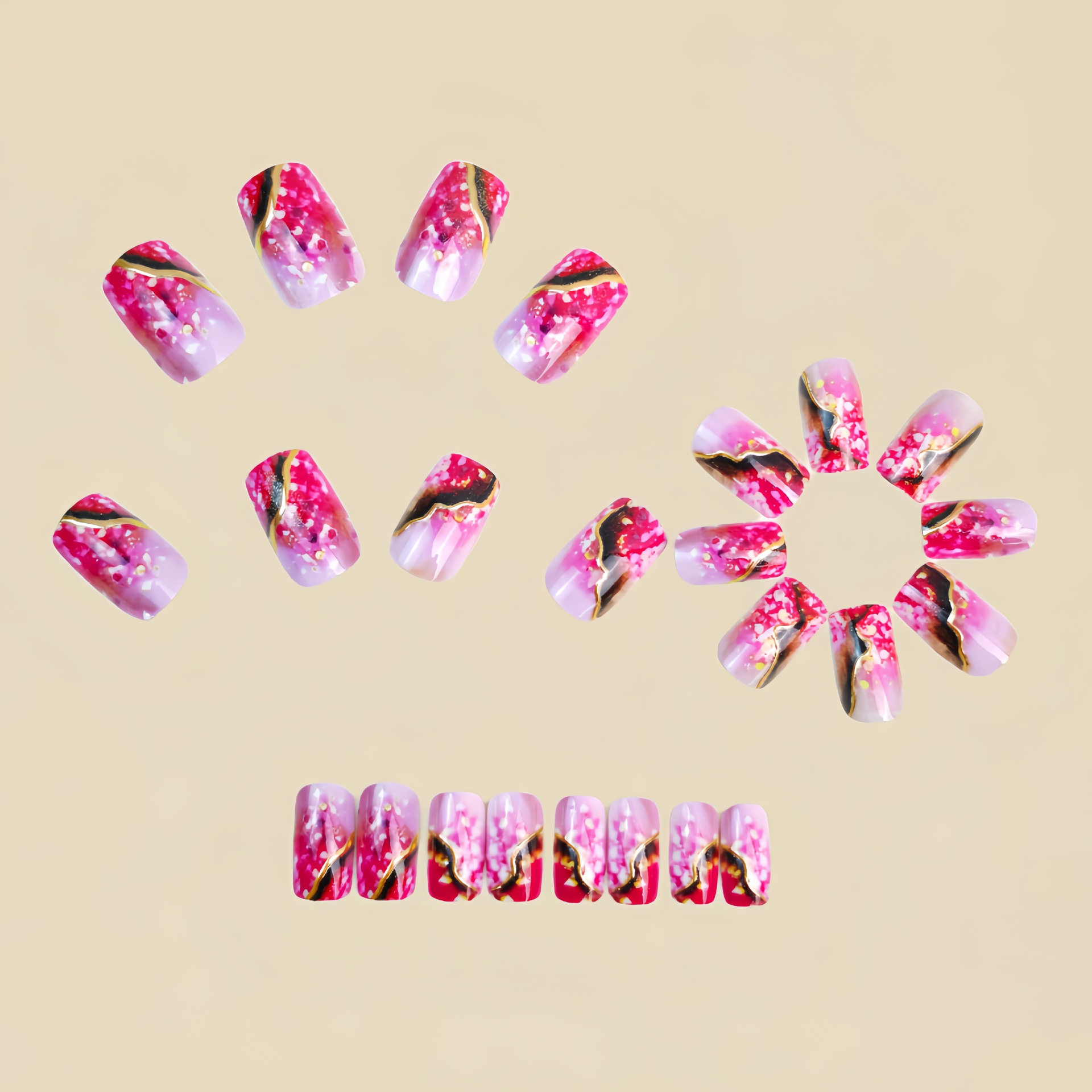 Medium nepnagels voor dames en - Nail Art Fake Nails recensie en prijs