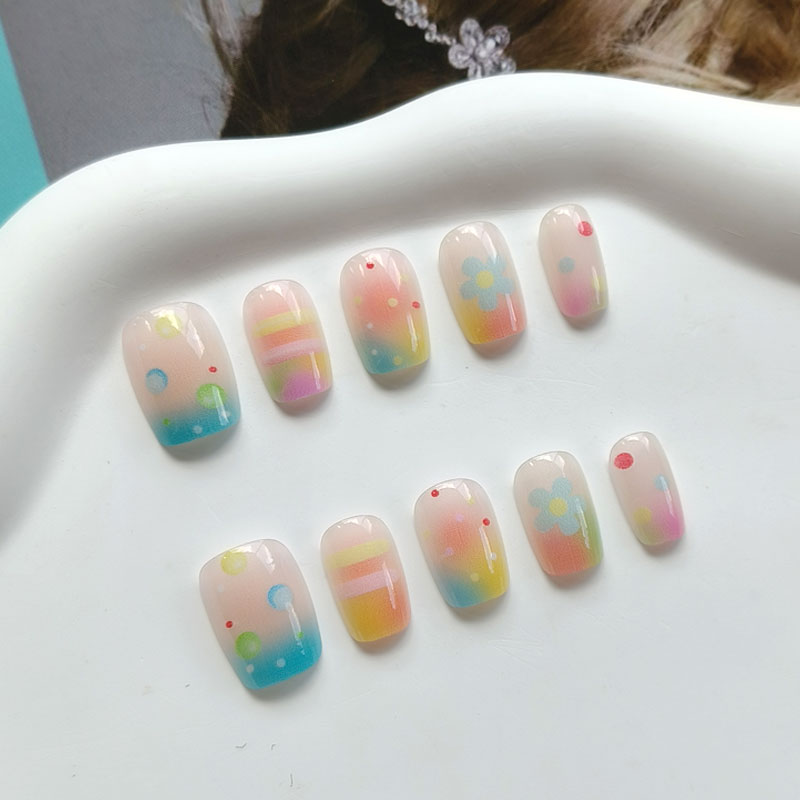 10 stuks regenboog bubblegum z - Nail Art Fake Nails recensie en prijs