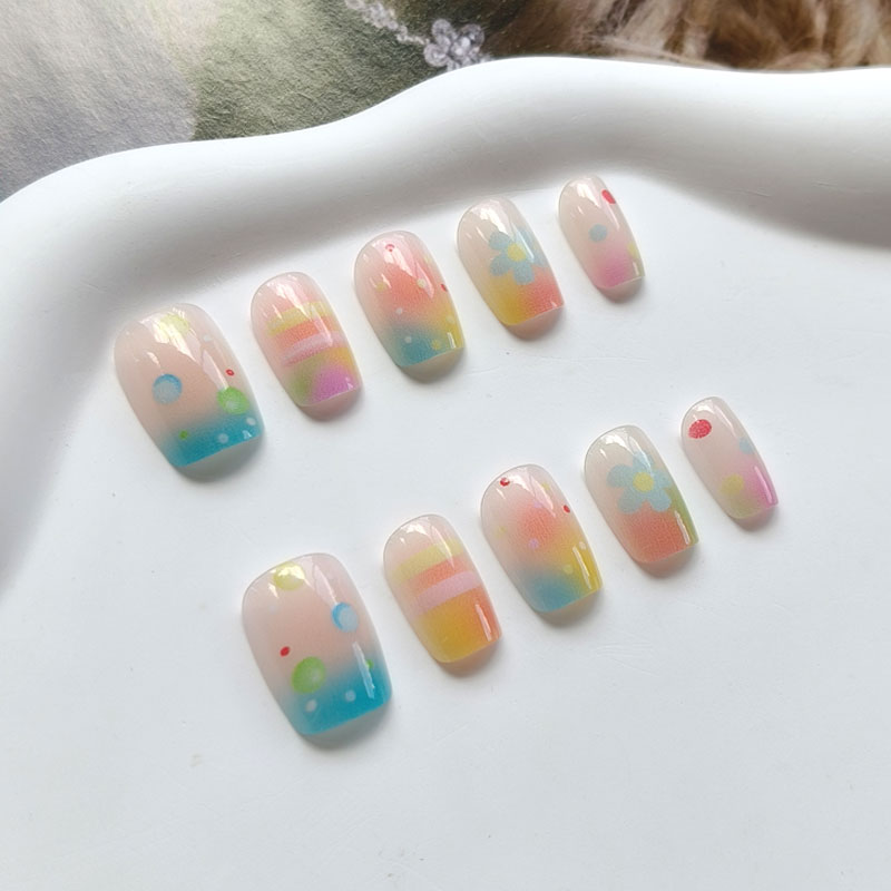 10 stuks regenboog bubblegum z - Nail Art Fake Nails recensie en prijs