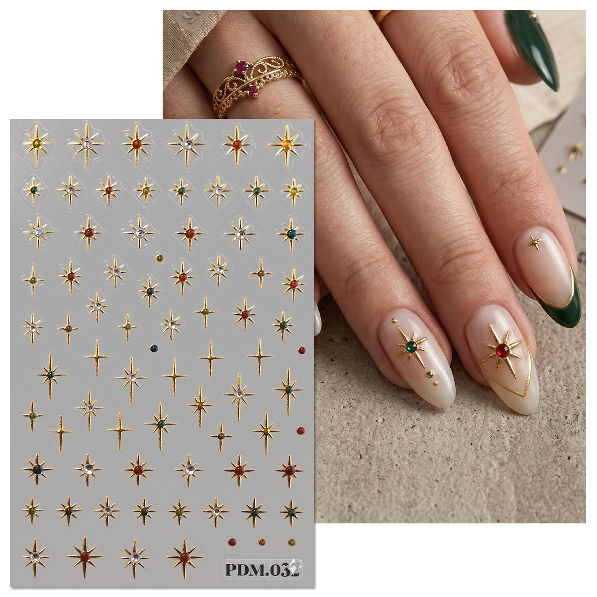 Gouden zilveren sterburst nage - Nail Art Ramadan recensie en prijs
