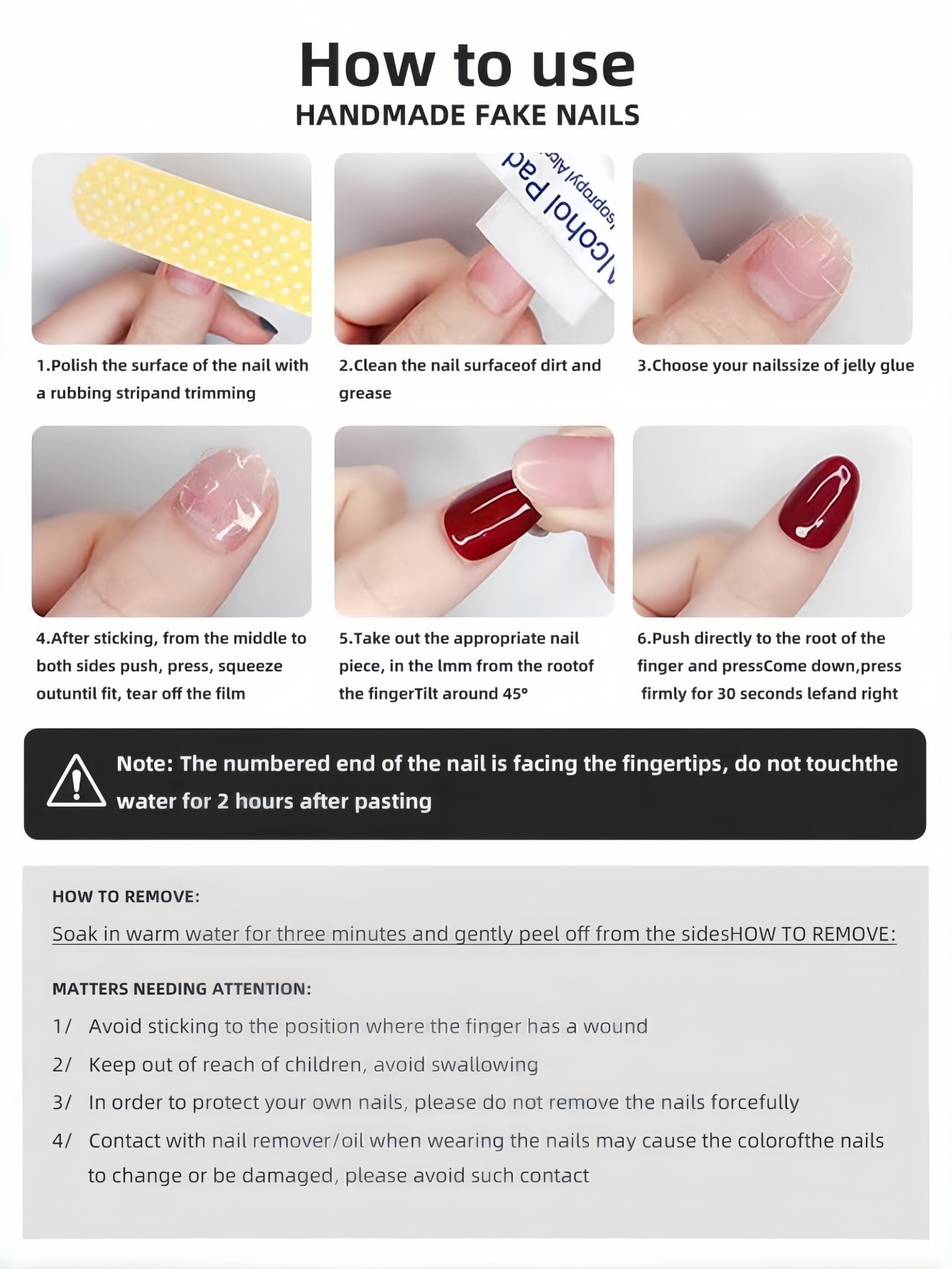 10 korte vierkante en ronde op - Nail Art Fake Nails recensie en prijs